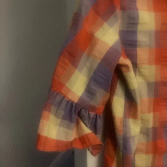 Plaid Dress with Ruffle Hem - Picture 10 of 11